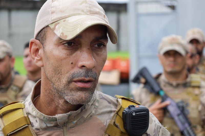 Junior Neris, comandante GAP <div class='credito_fotos'>Foto: Pedro Guerreiro / Ag. Pará &nbsp;&nbsp;|&nbsp;&nbsp; <a href='/midias/2024/originais/18249_9fc83c84-7faf-42da-7aaa-d5d300cf29cb.jpg' download><i class='fa-solid fa-download'></i> Download</a></div>
