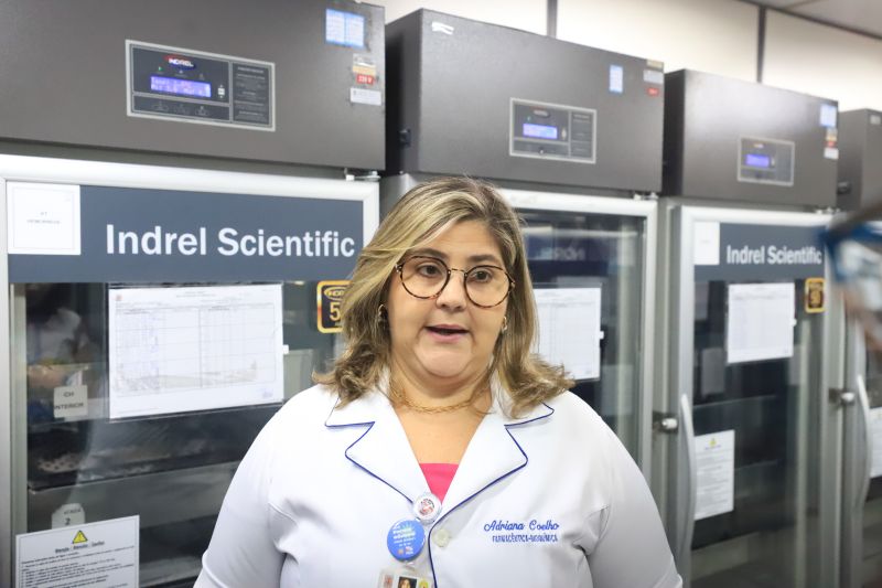 Adriana Pimenta, gerente de Distribuição de Produtos Hemoterápicos do Hemopa <div class='credito_fotos'>Foto: Bruno Cruz / Ag. Pará &nbsp;&nbsp;|&nbsp;&nbsp; <a href='/midias/2024/originais/18456_e52a099c-f14e-d86d-4a60-098bbf687335.jpg' download><i class='fa-solid fa-download'></i> Download</a></div>