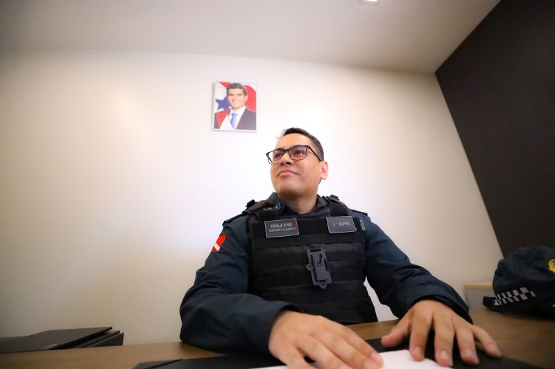 Bruno Gama - Major - sub comandante do 1º BPM, respondendo pelo Comando <div class='credito_fotos'>Foto: Marcelo Lelis / Ag. Pará &nbsp;&nbsp;|&nbsp;&nbsp; <a href='/midias/2024/originais/21104_48b4528d-e094-1c00-e7f7-03530caa9cdd.jpg' download><i class='fa-solid fa-download'></i> Download</a></div>