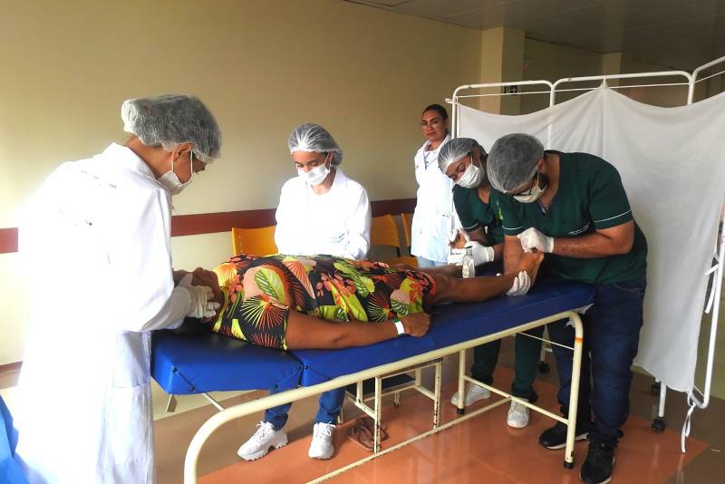 Massagens relaxantes também foram ofertadas para as mulheres