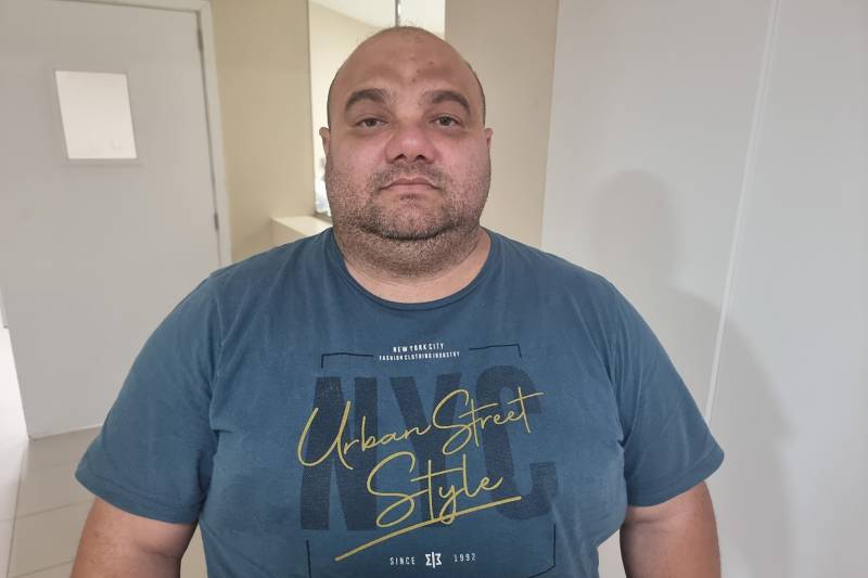 O paciente Ricardo Rocha, 44 anos, da cidade de Belém, é instrutor de auto escola e está no processo pré-operatório da cirurgia bariátrica.