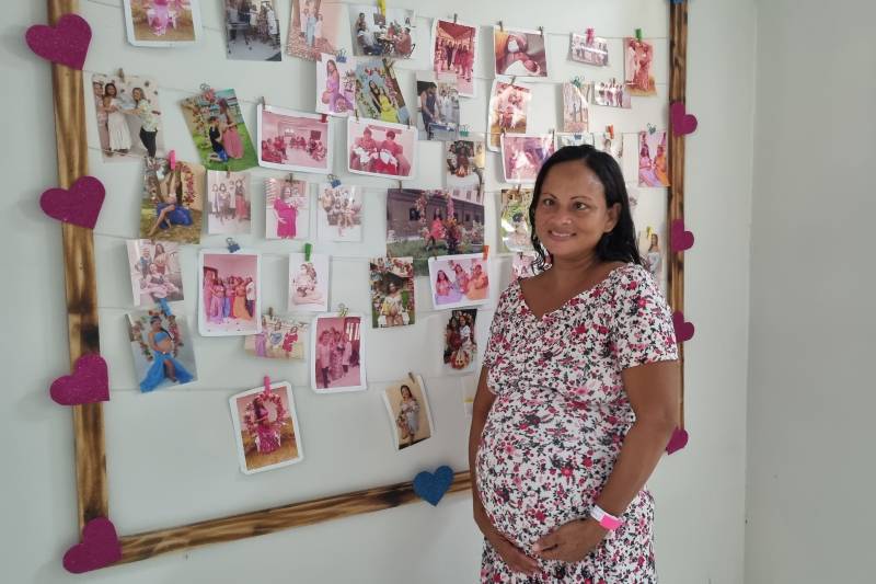 Edineide Tavares recebe cuidados enquanto espera com segurança o momento de seu parto na Casa da Gestante