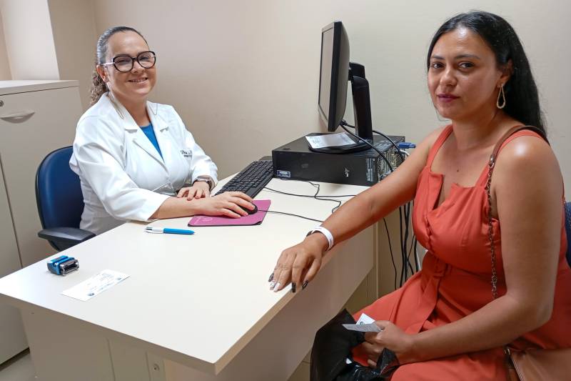 Médica Marília Luz e paciente Maria Leiriane 