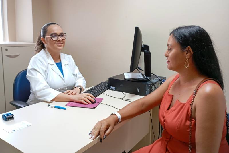 Médica Marília Luz e paciente Maria Leiriane 
