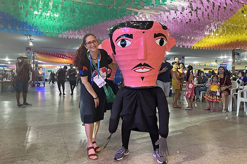 coordenadora de produção do arraial, Celeste Iglesias