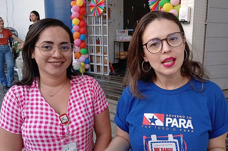 Alyne Pardaiul e Vanessa Pimental, do Hemopa