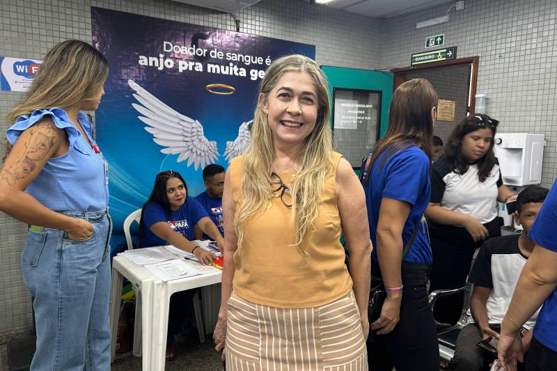 gerente de captação de doadores do Hemopa, Juciara Farias