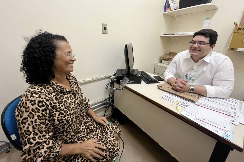 Raimunda Gercina durante consulta de retorno