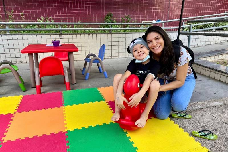 Claydy e o filho Filipe Galvão