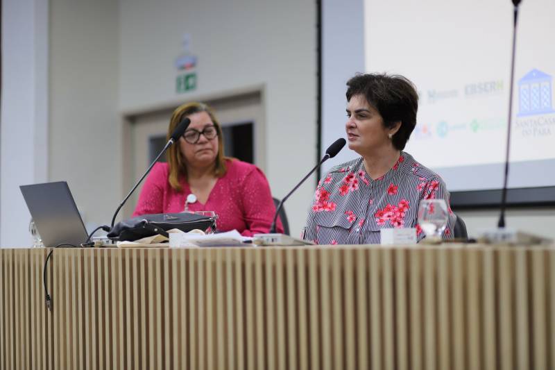 Diretoras da Santa Casa e do HC na abertura do evento