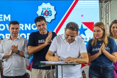 galeria: Governador Helder Barbalho assina contrato de implementação sistema de abastecimento de água bairro fidelis