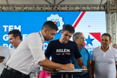 galeria: Governador Helder Barbalho  assina repasses ministério da cidade desenvolvimento icoaraci