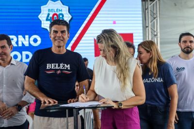 galeria: Governador Helder Barbalho assinatura urbanização Orla Praia Grande