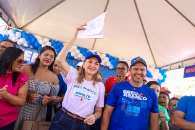 galeria: VICE GOVERNADORA HANA ASSINATURA OS ASFALTO POR TODO O PARÁ, CREDICIDADÃO E CESTAS BÁSICAS BREU BRANCO