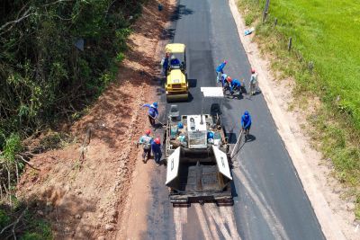 notícia: Pavimentação da vicinal do Tauarizinho já tem impactos positivos na rotina da população
