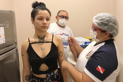 notícia: Em Belém, Sespa inicia vacinação contra Influenza e Covid-19 nas Usinas da Paz