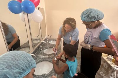 notícia: Governo realiza ação pelo Dia Mundial da Saúde Bucal na creche Orlando Bitar