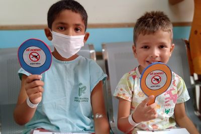 notícia: No Hospital Regional em Marabá Pacientes Mirins participam de Ações Educativas de Combate à Dengue