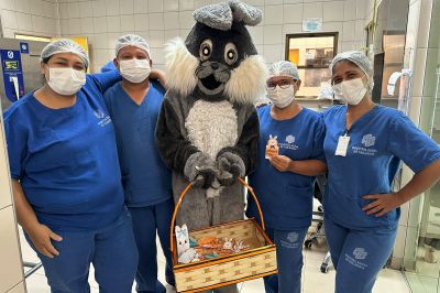 notícia: Hospital Geral de Tailândia (HGT) celebra Páscoa com usuários e colaboradores