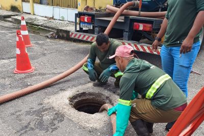 notícia: Cosanpa alerta para perigos do descarte de resíduos na rede de esgoto