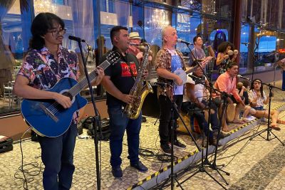 notícia: Público marcou presença em roda de carimbó solidária na Estação das Docas