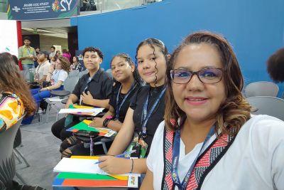 notícia: Alunos da EETEPA Vilhena Alves participam de evento internacional sobre Mudanças Climáticas