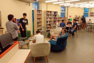 notícia: Clube de quadrinhos apresenta bate-papo na biblioteca Francisco Paulo Mendes, na Casa da Linguagem