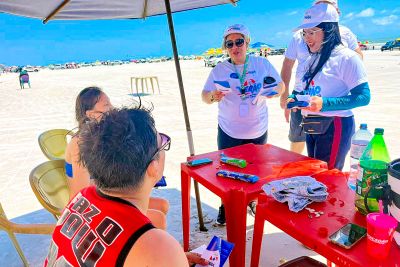 notícia: Secretaria de Justiça realiza ações educativas para veranistas em Salinópolis