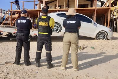 notícia: Ações de fiscalização e controle seguem na praia do Atalaia, em Salinópolis