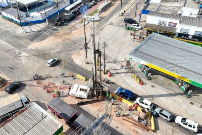 notícia: NGTM inicia a escavação das fundações do viaduto da Mário Covas em Ananindeua