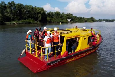 notícia: Governador Helder Barbalho e Vice-Governadora Hana Ghassan vistoriam obras da 2ª ponte Icoaraci-Outeiro