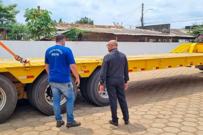 notícia: Sefa apreende, em Dom Eliseu, prancha para caminhão avaliada em R$ 92.000,00 