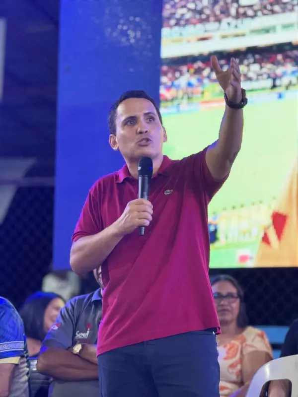 Secretário da Seel, Cássio Andrade na abertura dos Jogos Abertos do Pará