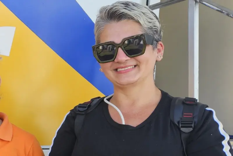 Antônia Nobre, usuária do CIIR, aproveita o momento para cuidar da saúde