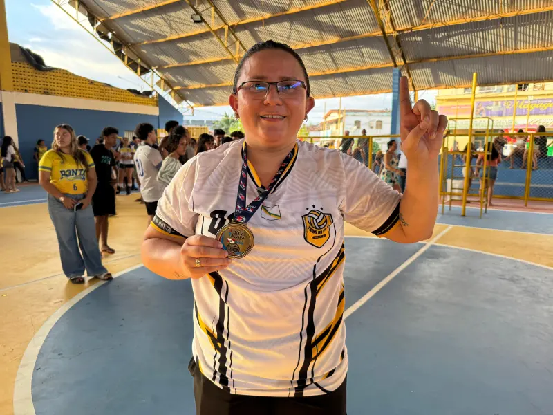 Glaucia Medeiros conquista pela primeira vez ouro na modalidade de vôlei de praia, no Joapa.