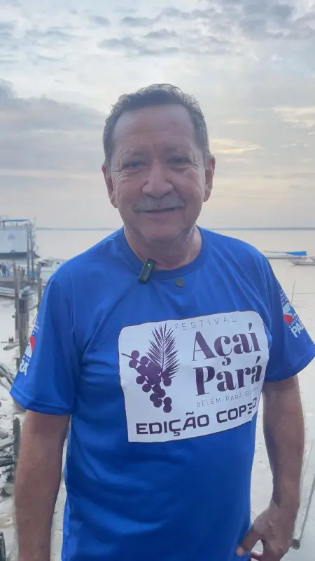 Manoel Rendeiro, mais conhecido como "Didi do Ver-o-Peso", coordena o Festival Açaí Pará e diz que o recado está sen do dado: o açaí é do Pará. 