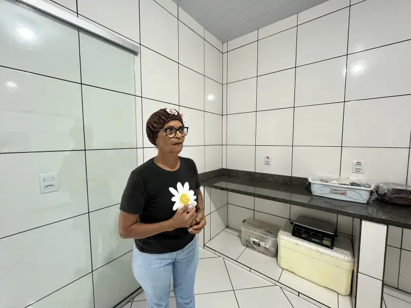 A produtora de cacau e chocolate de Brasil Novo, Irandi Frutuoso 