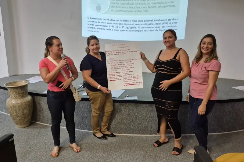 Participantes apresentaram trabalho em equipe sobre hipotiroidismo congênito