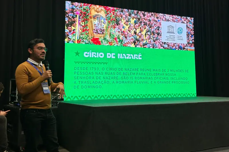 Victor Lopes fez a apresentação do Pará aos agentes de viagens e operadores do segmento de turismo religioso