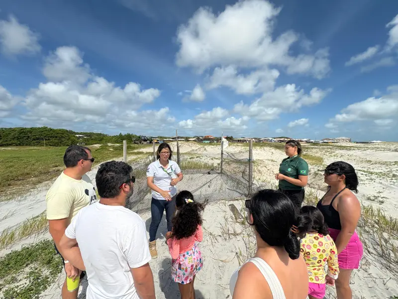 Área da Ponta da Sofia, local de proteção das tartarugas marinhas, no Atalaia, em Salinas 