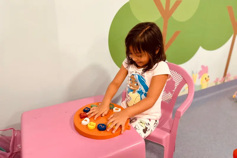 A alegria da pequena Sofia