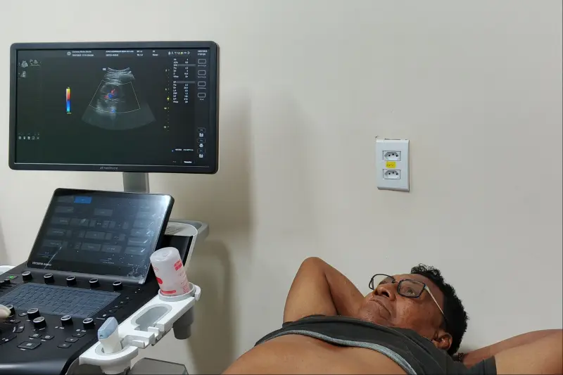 Exame de ultrassonografia com doppler paciente João Henrique Sena da Luz