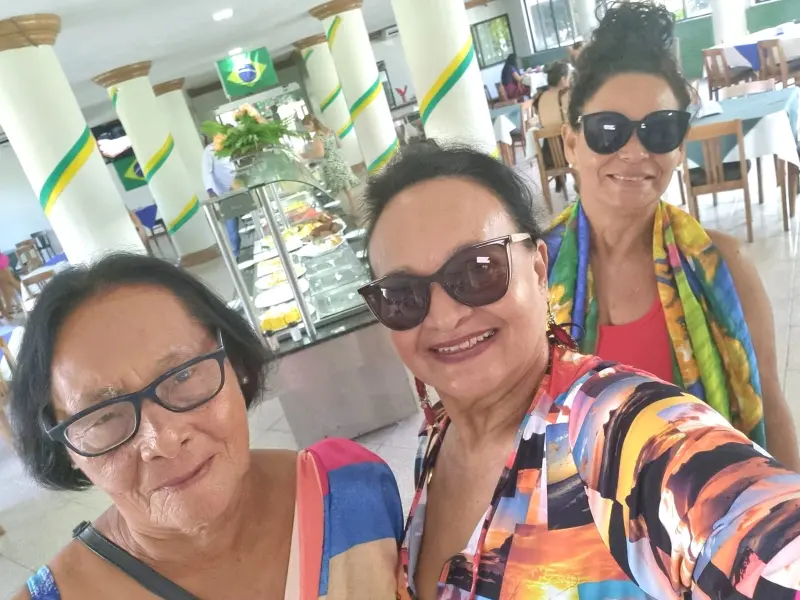 Augusta, Josina e Coralice - amigas que se conheceram no Projeto Vida Ativa