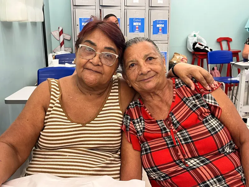 Marilene Silva (esquerda) e Graça Corrêa (direita) na UsiPaz Guamá