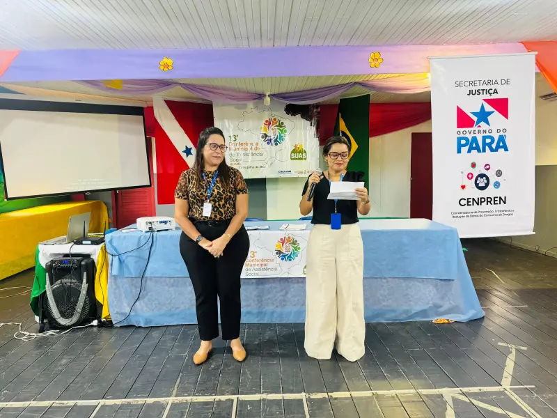 Márcia Marques (à esquerda) e Andreia Siqueira, servidoras da Seju