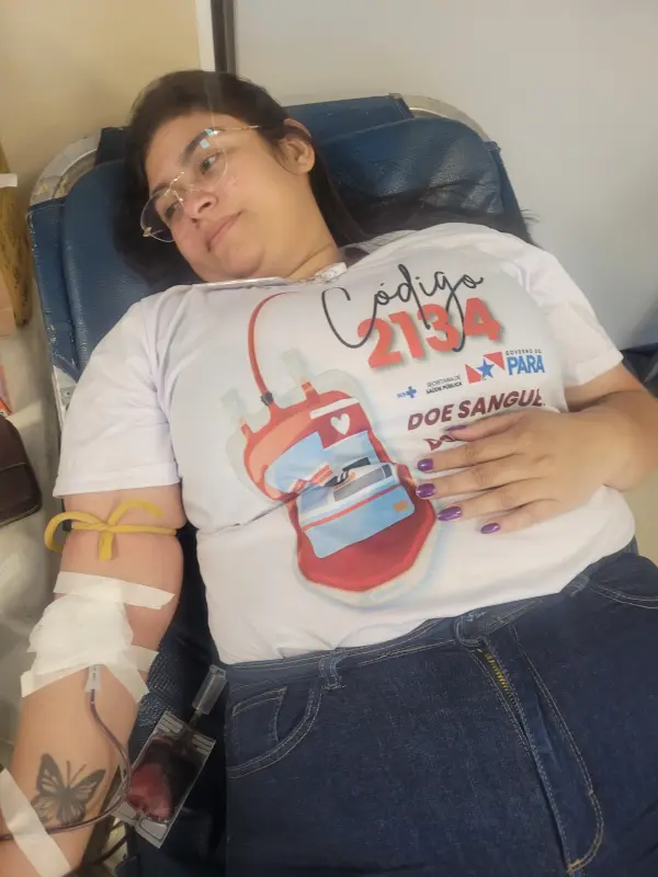 Psicóloga organizacional do PSRM, Beatriz Pessoa, fez parte da corrente solidária de doação de sangue do PSRM