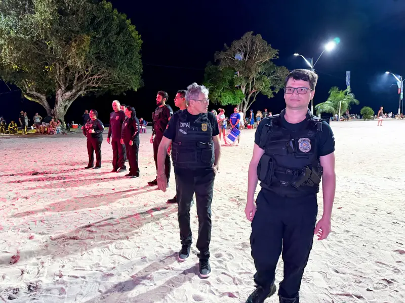 Reforço de segurança no Festival Verão 2025 na praia do Caripi