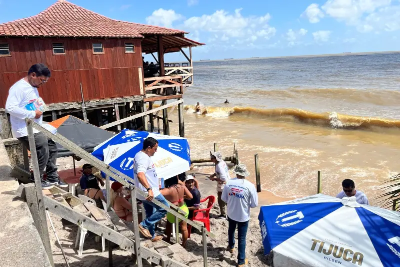 No Marahú, banhistas foram orientados sobre as zoonoses
