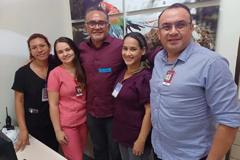 Ricardo visitou profissionais do HRBA