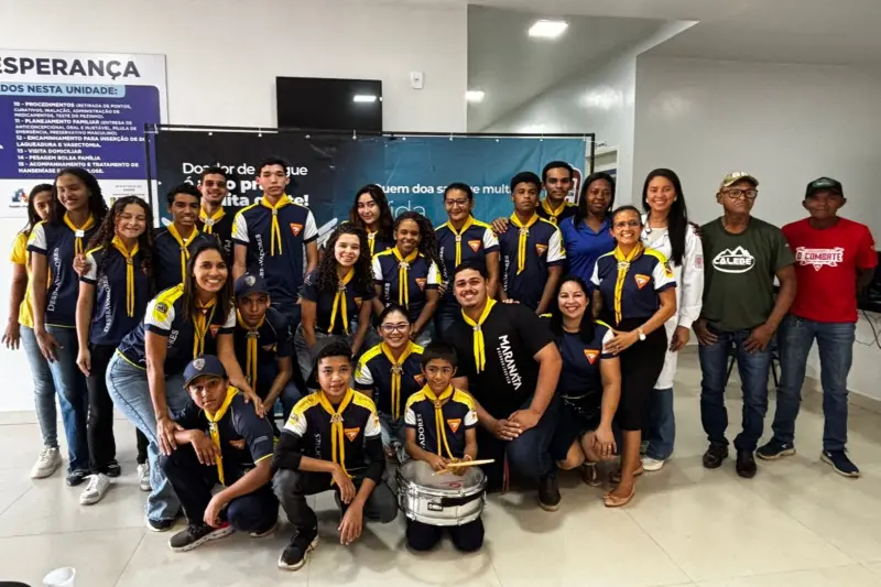Equipe do Hemopa Marabá em campanha externa no município de Jacundá